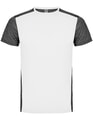 Heren Sportshirt Roly Zolder Wit-Heather Zwart
